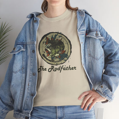 Grunge "The Rodfather" Fishing Tee — Vintage Angler Gift