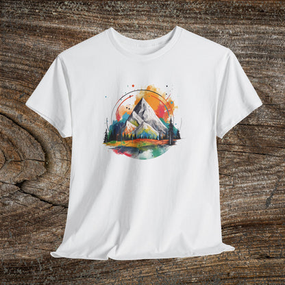 Retro Mountain T-Shirt — Vibrant Vintage Landscape Tee
