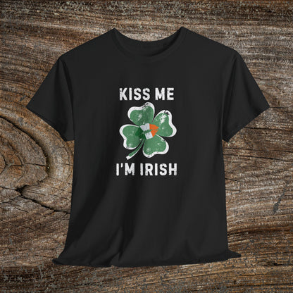 Kiss Me I'm Irish Shamrock Tee | St. Patrick's Day Clover Shirt