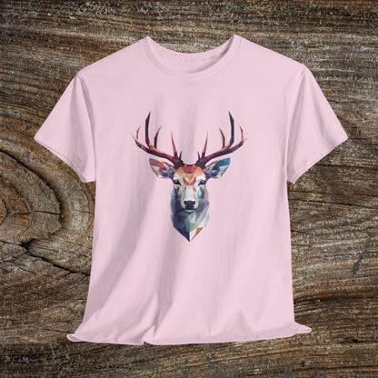 Geometric Abstract Deer T-Shirt — Modern Minimalist Deer Tee
