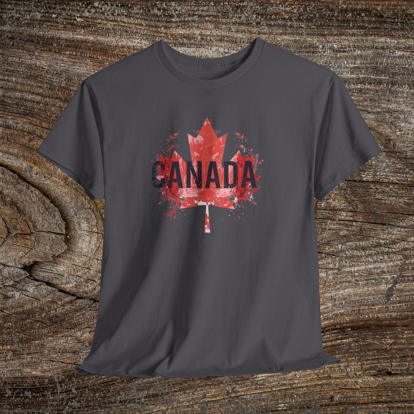 Grunge Canada T-Shirt — Distressed Maple Leaf Tee