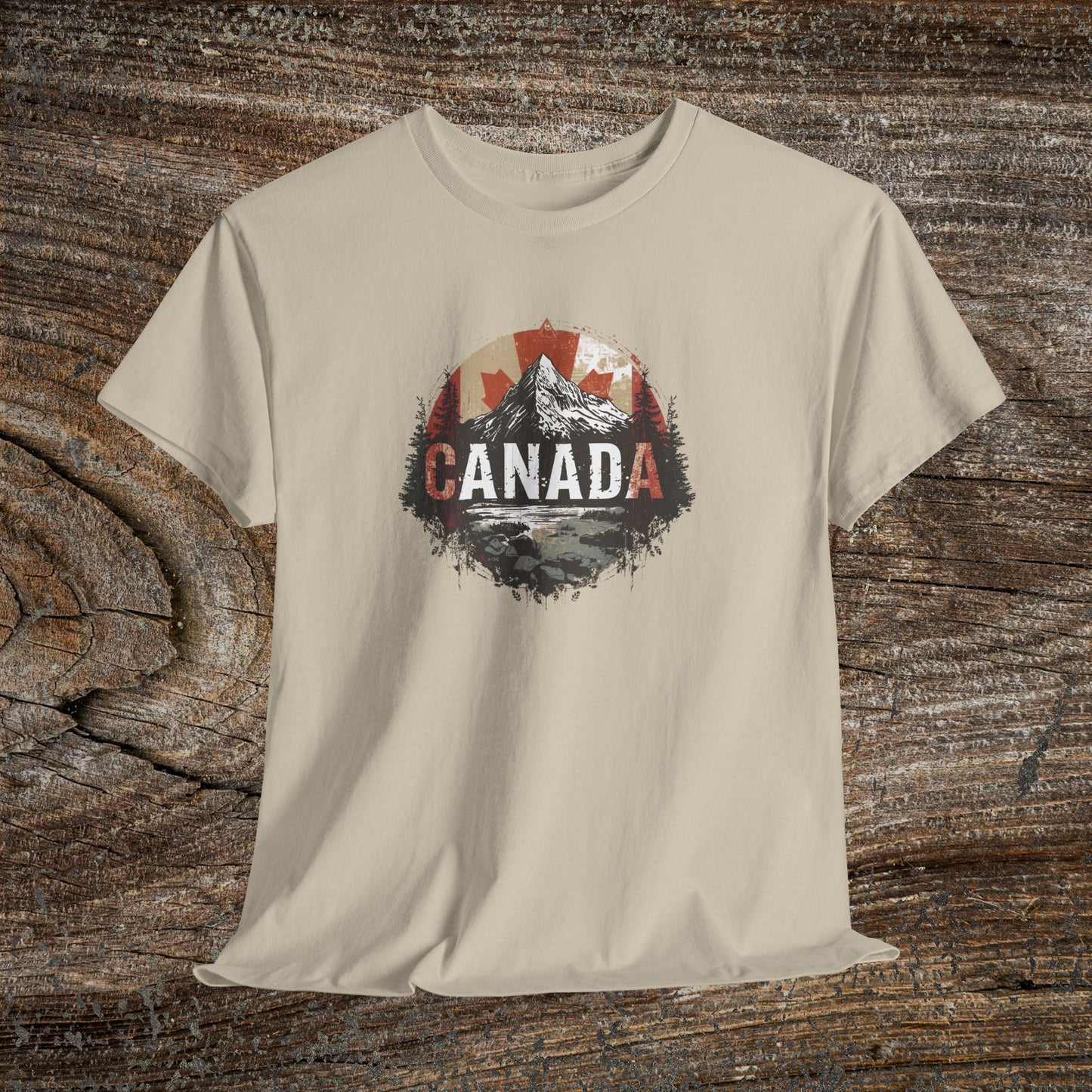 Grunge Canadian Landscape T-Shirt — Distressed Canada Tee