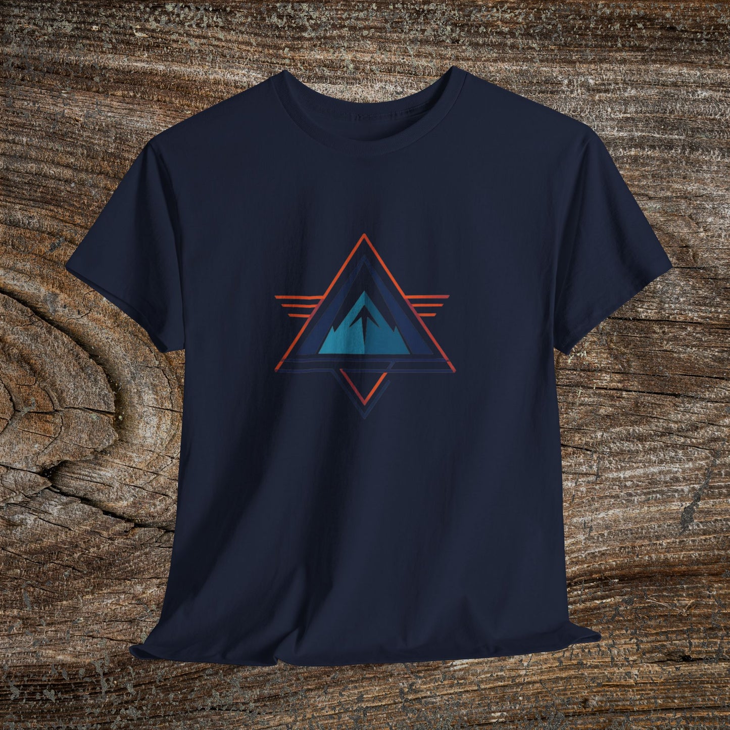 Retro Abstract Mountain TShirt - Trendy Mountain Landscape Shirt