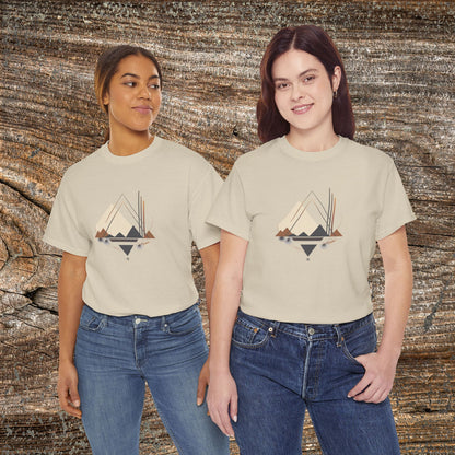 Retro Abstract Mountain Landscape T-Shirt