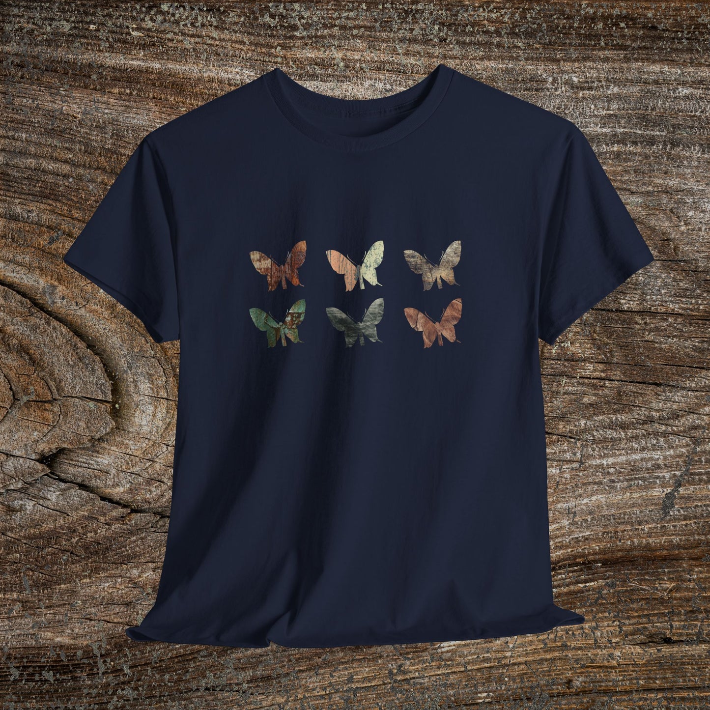 Rustic Butterfly T-Shirt — Nature Lover Gift