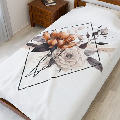 Vintage Flower Blanket — Cozy Retro Boho Throw