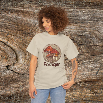 Foraging Mushroom Tee — Retro Grunge Forager Gift
