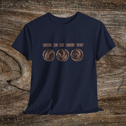 Rustic Wheat T-Shirt — "This Is My Crop Top" Farmer Gift