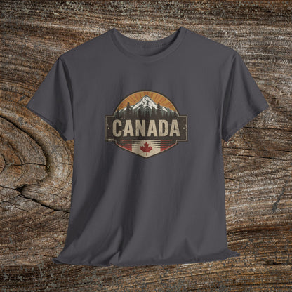 Rustic Canadian Landscape T-Shirt — Distressed Canada Tee