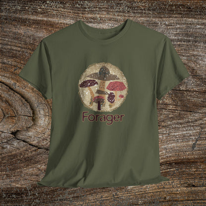 Foraging Mushroom Tee — Retro Grunge Forager Gift