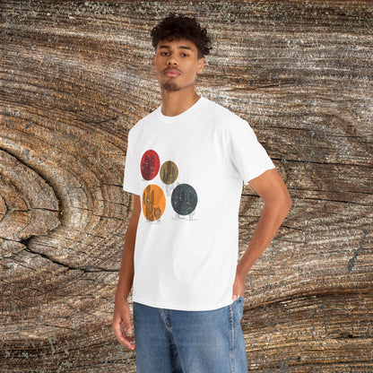 Retro Boho Cactus T-Shirt — Abstract Desert Tee