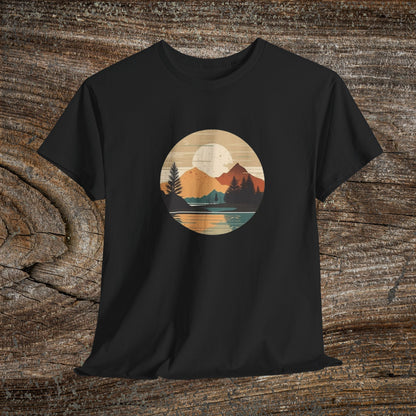 Rustic Mountain Landscape TShirt - Nature Lover Gift