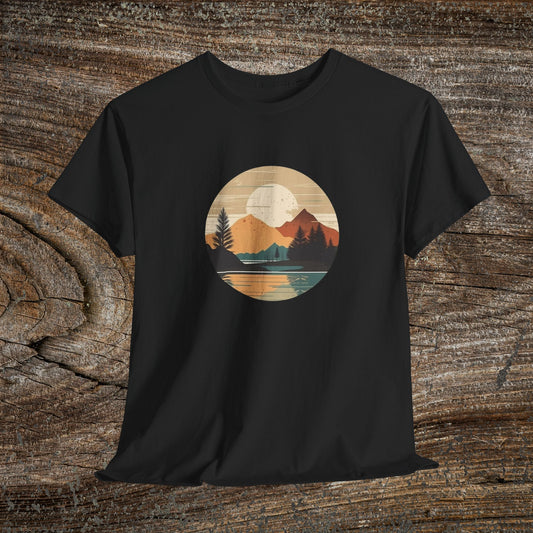 Rustic Mountain Landscape TShirt - Nature Lover Gift