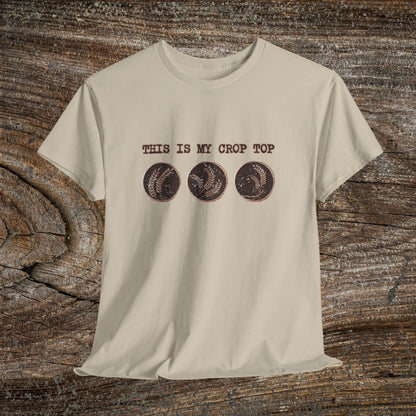Rustic Wheat T-Shirt — "This Is My Crop Top" Farmer Gift