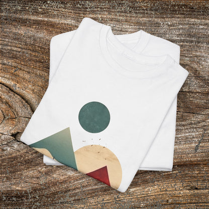 Boho Mountain T-Shirt — Vintage Abstract Mountain Landscape Tee