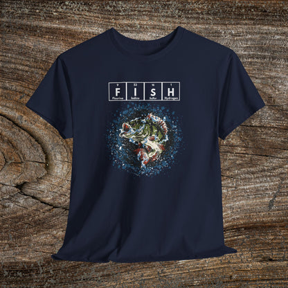 Grunge Bass Fish T-Shirt — Fishing Gift Tee