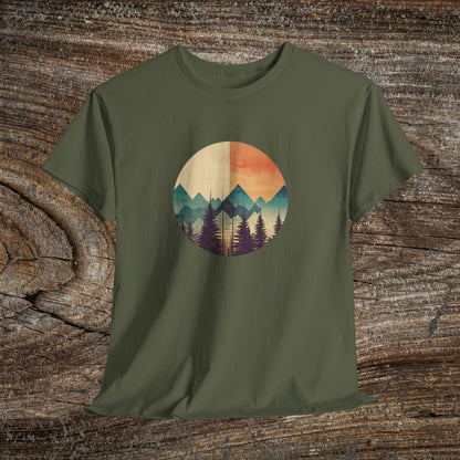 Vintage Mountain Landscape TShirt - Nature Lover Gift