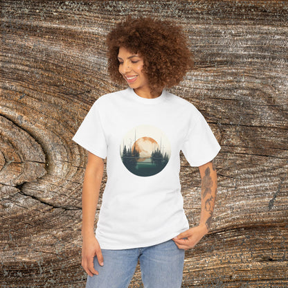Retro Boho Mountain T-Shirt — Abstract Mountain Landscape, Nature Lover Gift