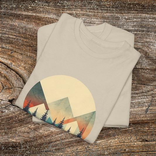 Vintage Mountain Landscape TShirt - Nature Lover Gift
