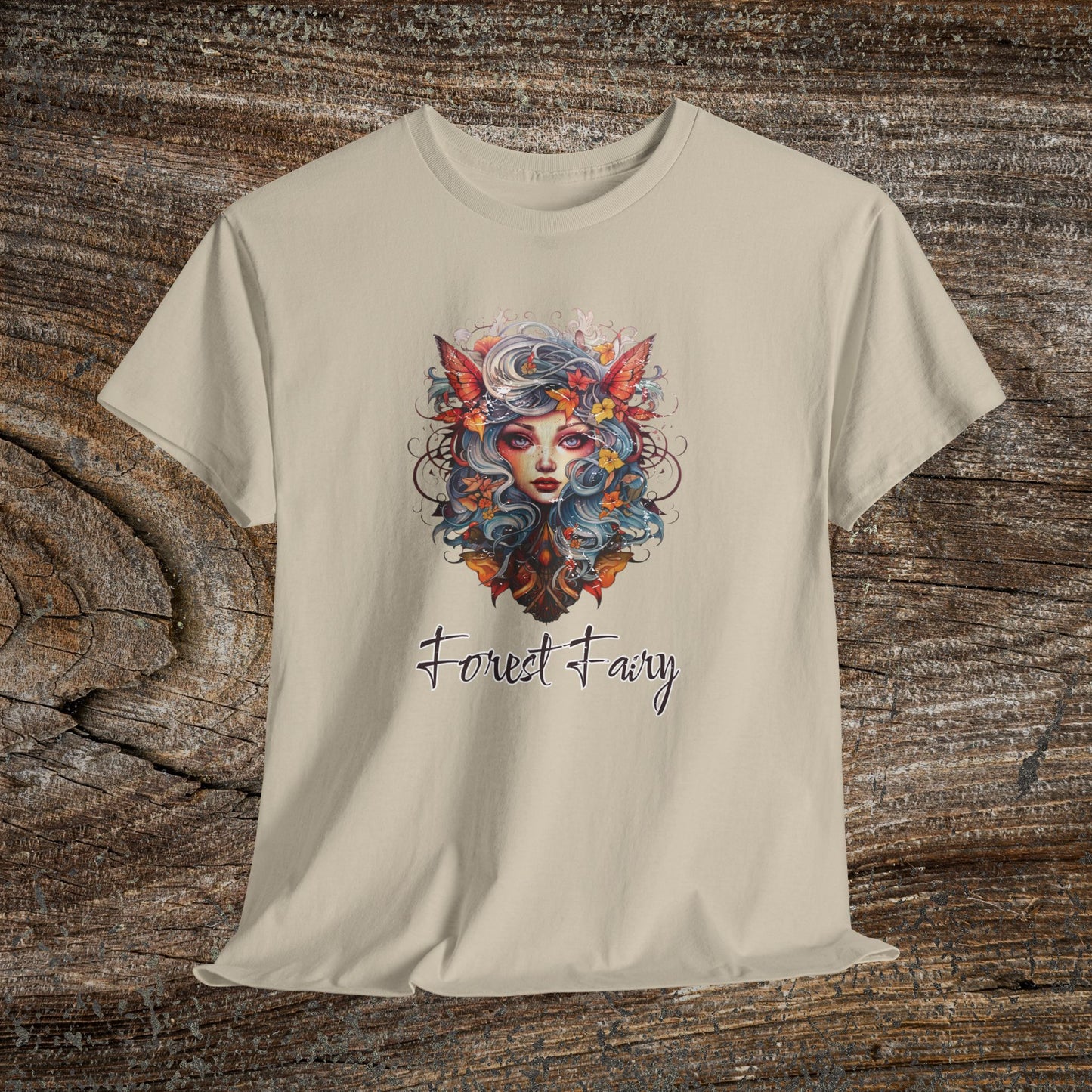 Vintage Forest Fairy T-Shirt - Enchanted Woodland Graphic Tee