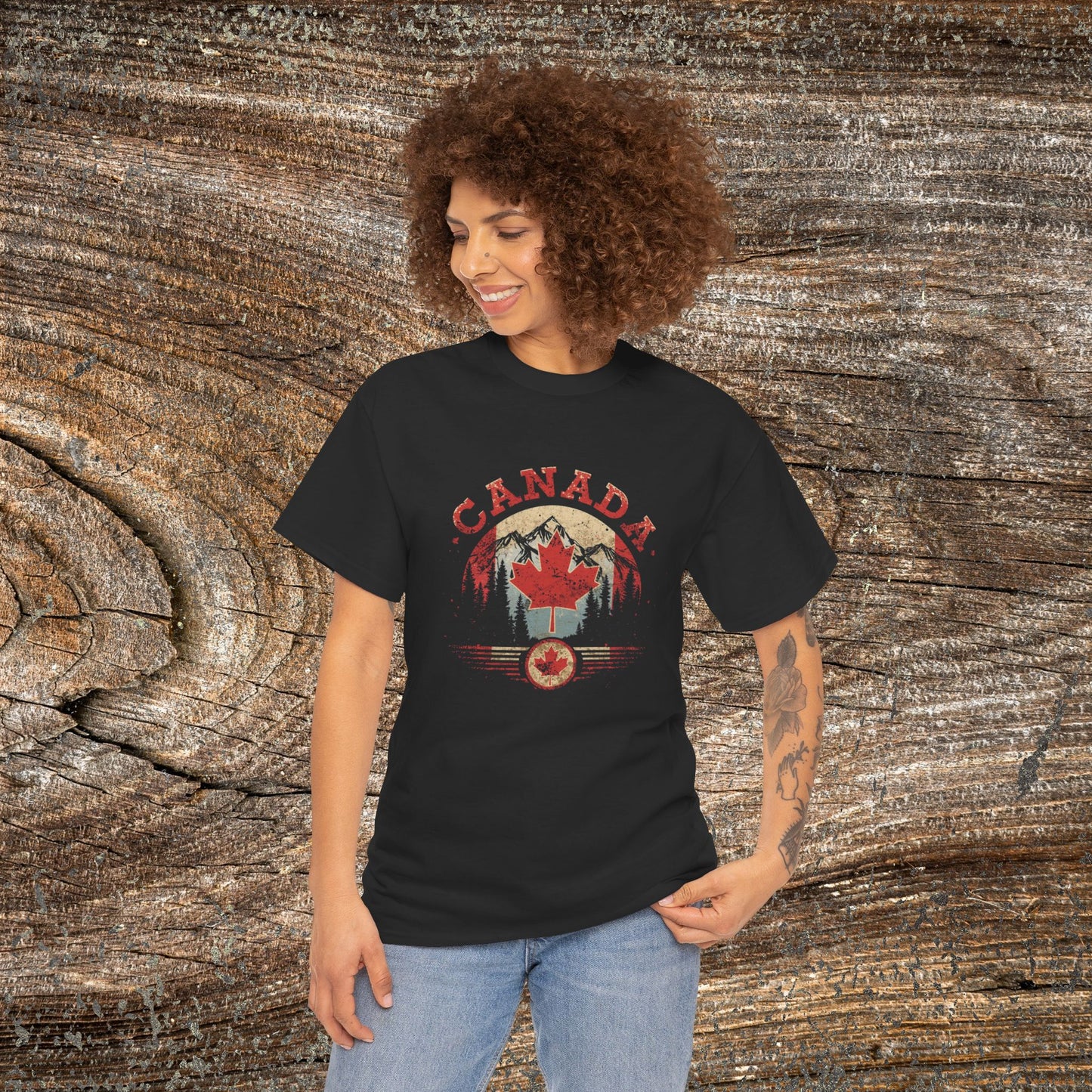 Distressed Canadian Logo T-Shirt — Grunge Canada Tee