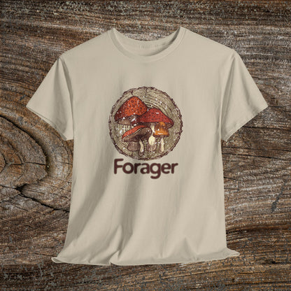 Foraging Mushroom Tee — Retro Grunge Forager Gift
