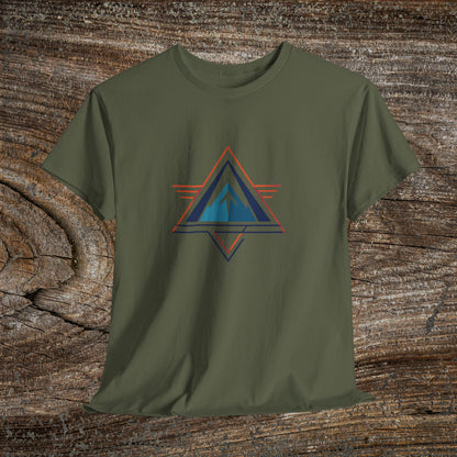 Retro Abstract Mountain TShirt - Trendy Mountain Landscape Shirt
