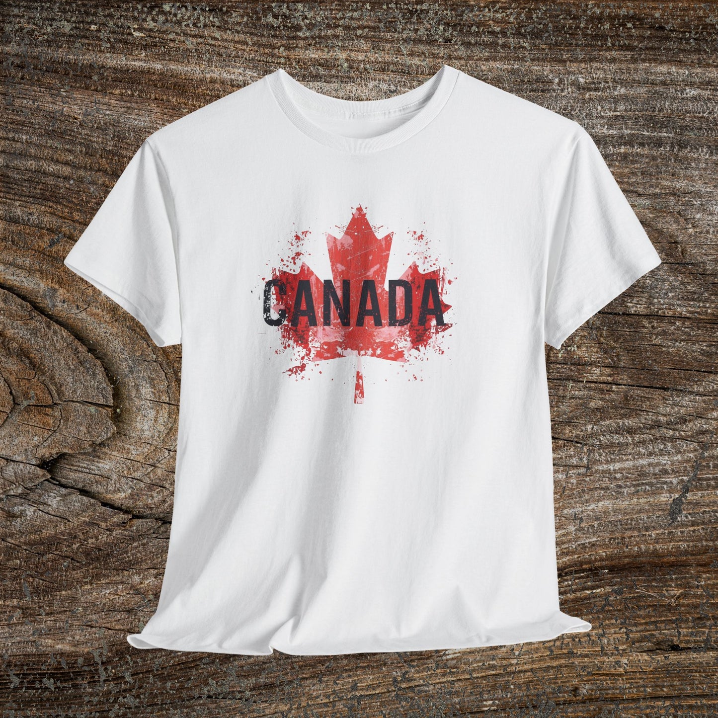 Grunge Canada T-Shirt — Distressed Maple Leaf Tee