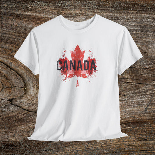 Grunge Canada T-Shirt — Distressed Maple Leaf Tee