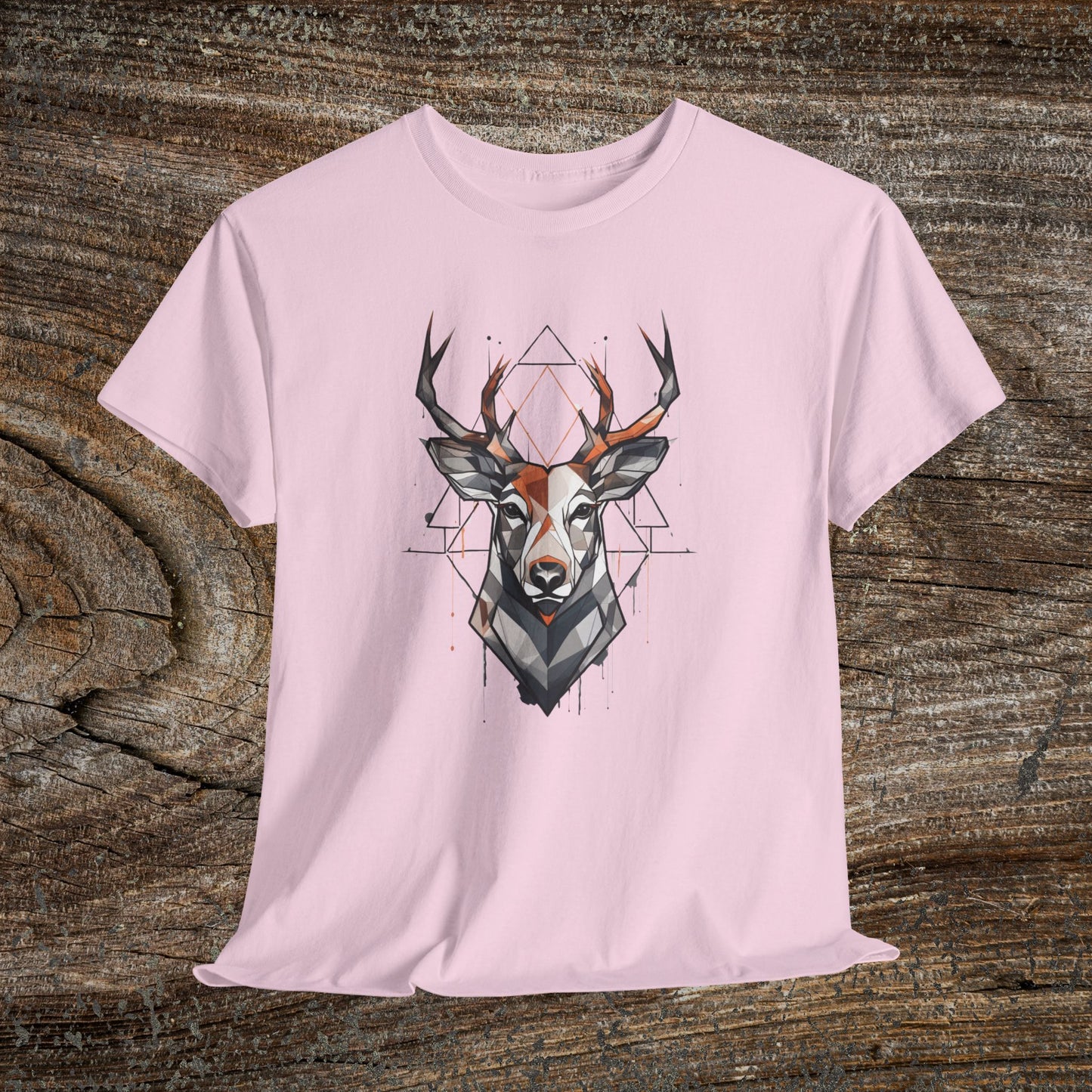 Geometric Abstract Deer T-Shirt — Modern Minimalist Deer Tee