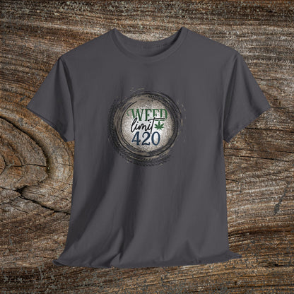 Grunge Weed 420 TShirt - "Weed Limit 420" - Retro Marijuana Stoner Gift