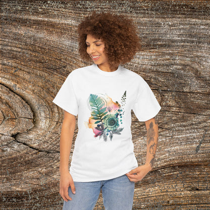 Vintage Watercolour Floral TShirt — Botanical Graphic T-Shirt