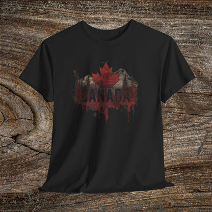 Grunge Canadian Landscape T-Shirt — Distressed Canada Tee