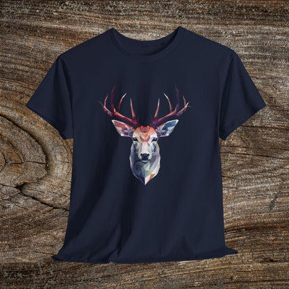 Geometric Abstract Deer T-Shirt — Modern Minimalist Deer Tee
