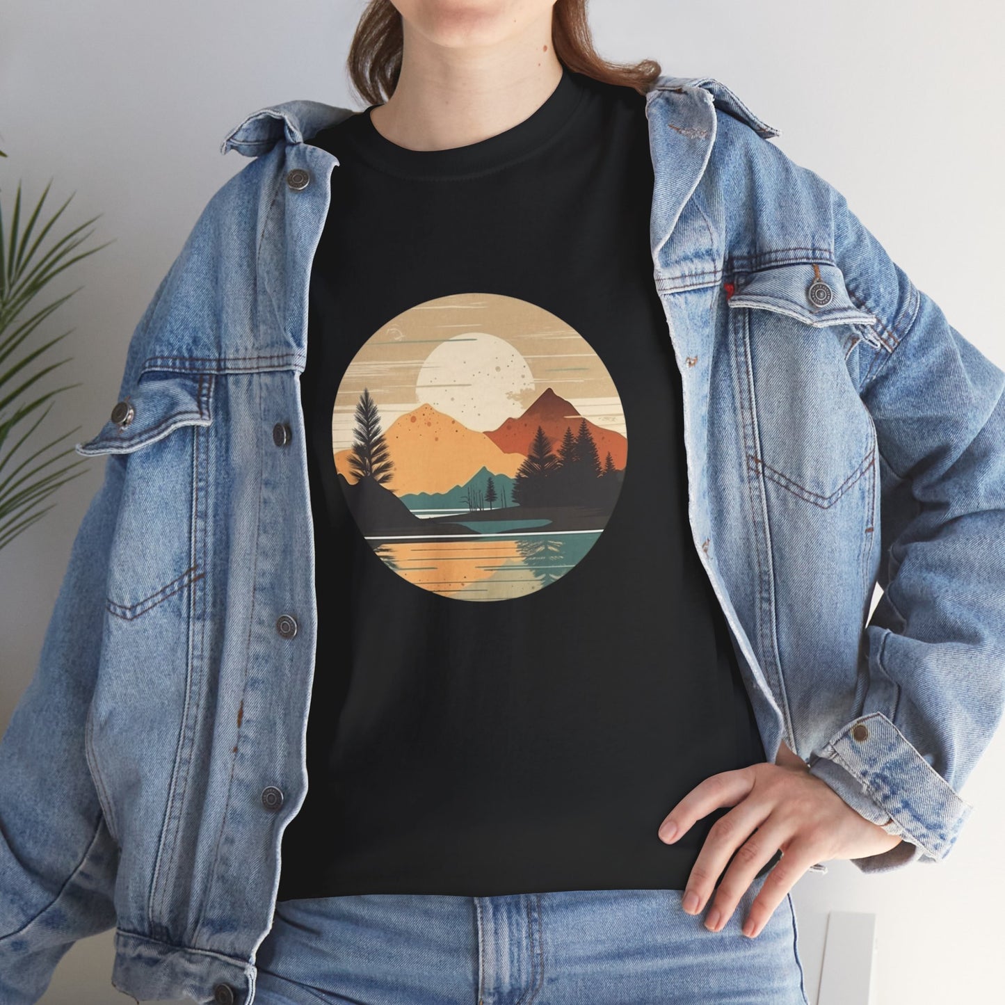 Rustic Mountain Landscape TShirt - Nature Lover Gift