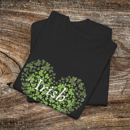 Irish Shamrock Heart T-Shirt | St. Patrick's Day Clover Shirt