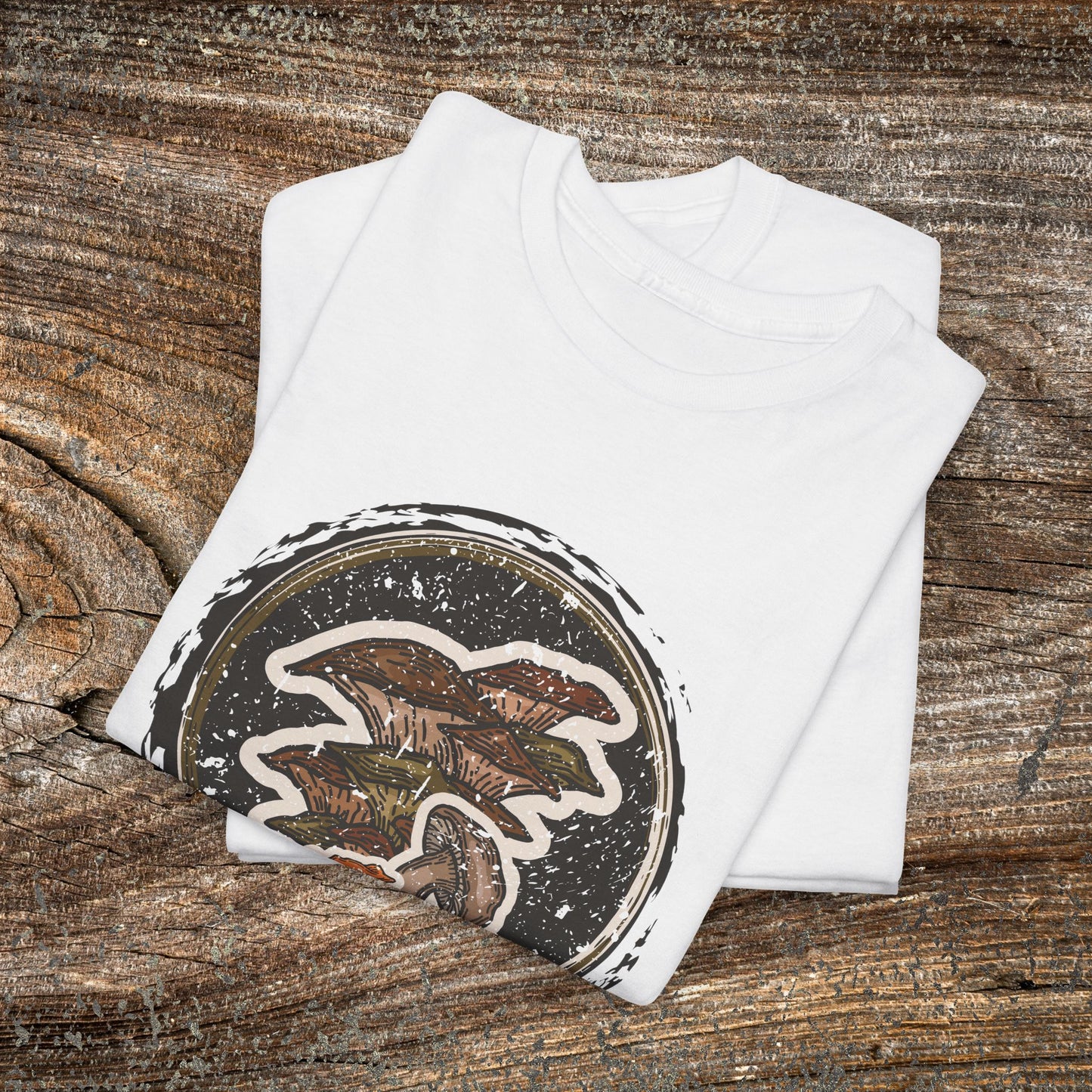 Foraging Mushroom Tee — Retro Grunge Forager Gift