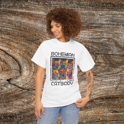 Retro Bohemian Catsody T-Shirt — Funny Vintage Cat Graphic Tee