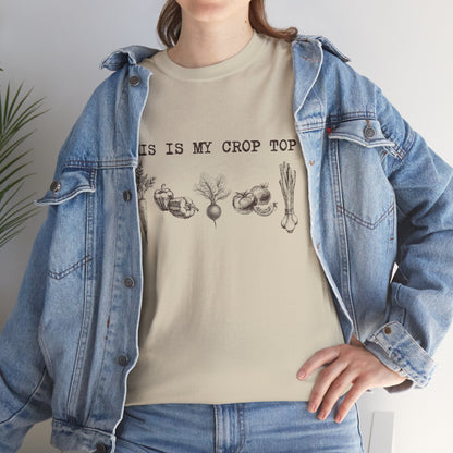 This Is My Crop Top Vegetable Rustic T-Shirt — Funny Farm Veggie Tee