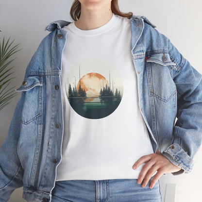 Retro Boho Mountain T-Shirt — Abstract Mountain Landscape, Nature Lover Gift