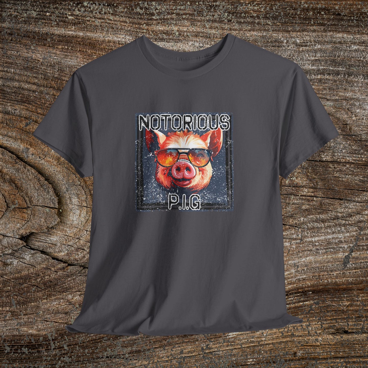 Notorious P.I.G Funny Grunge Pig T-Shirt