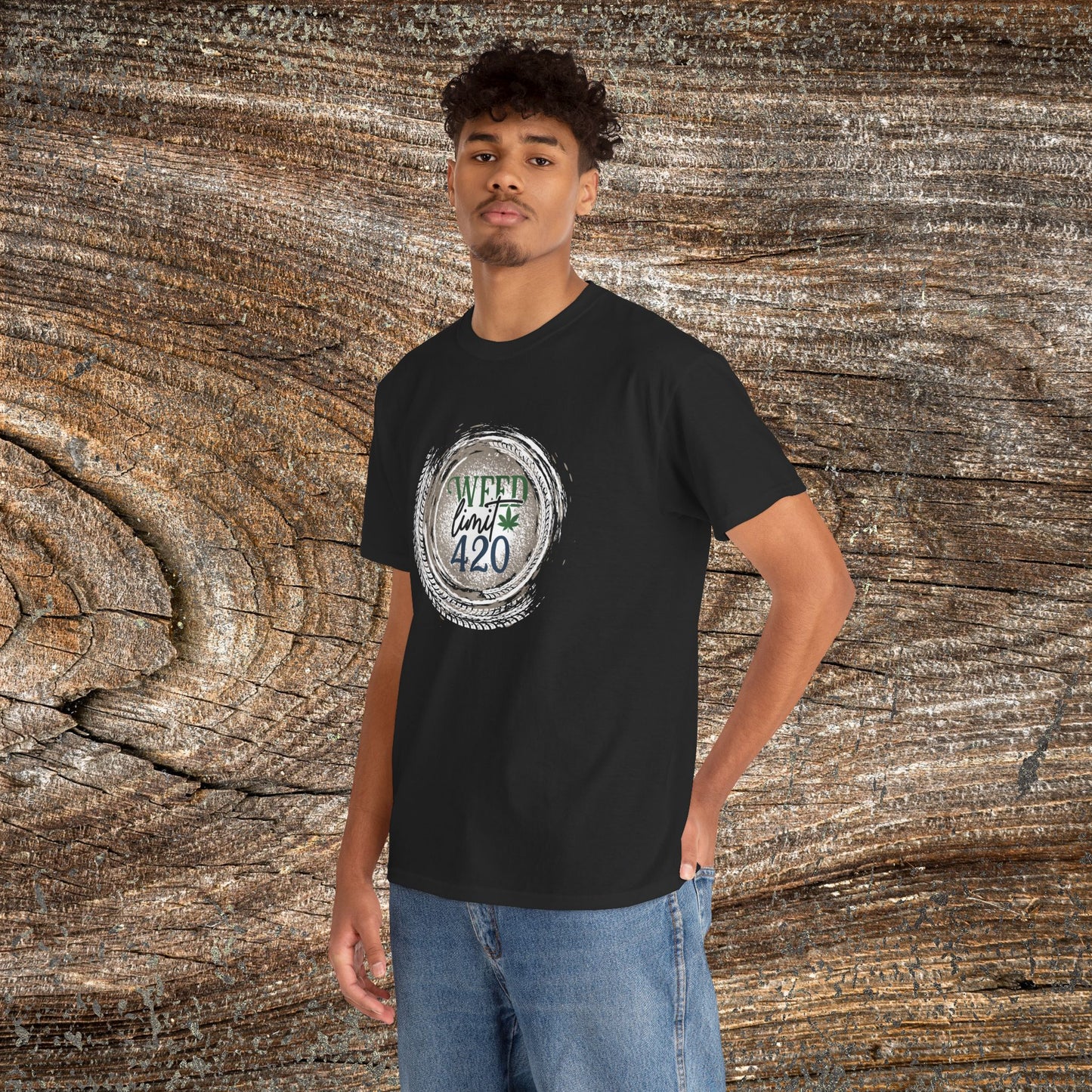 Grunge Weed 420 TShirt - "Weed Limit 420" - Retro Marijuana Stoner Gift