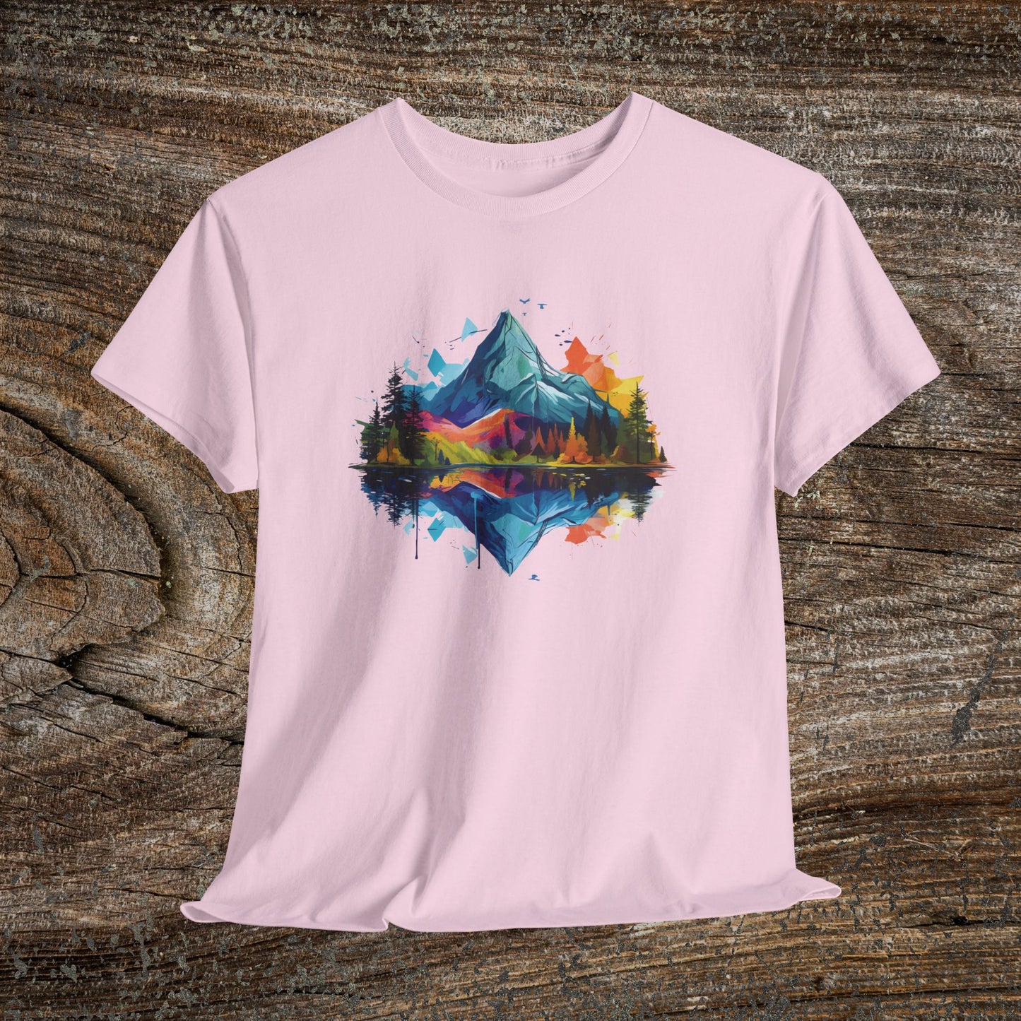 Retro Mountain Abstract TShirt - Nature Lover Gift