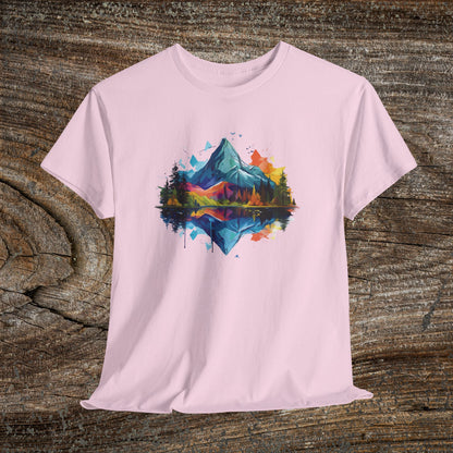 Retro Mountain Abstract TShirt - Nature Lover Gift