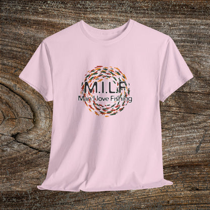 Funny Retro 'M.I.L.F. — Man I Love Fishing' T-Shirt