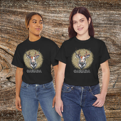 Rustic Grunge Canada Deer T-Shirt