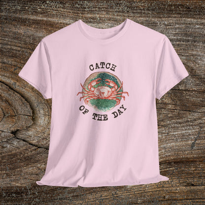 Grunge Retro Crab T-Shirt - 'Catch of the Day' - Grunge Fishing Shirt