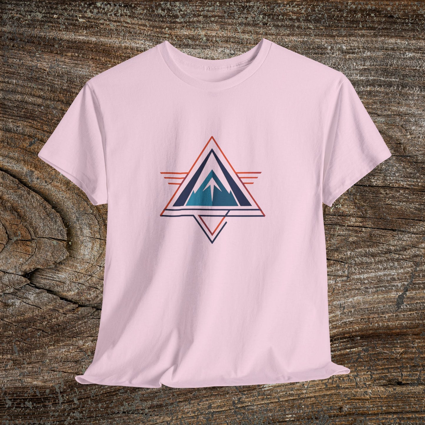Retro Abstract Mountain TShirt - Trendy Mountain Landscape Shirt