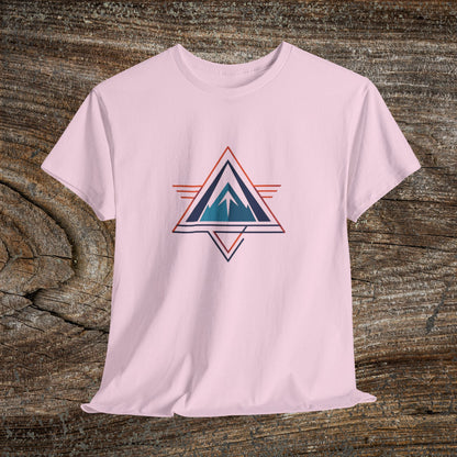 Retro Abstract Mountain TShirt - Trendy Mountain Landscape Shirt