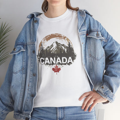 Rustic Canadian Landscape T-Shirt — Distressed Canada Tee